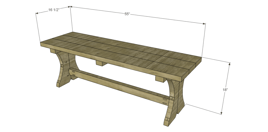 free plans to build a curvy bench