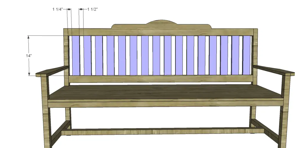 free plans to build a bench with arms_Back Slats