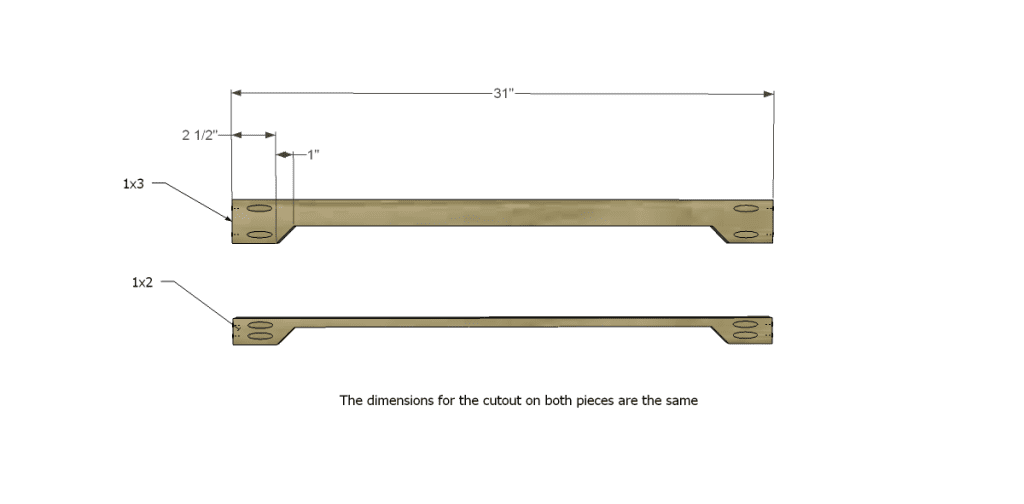 free plans to build an ll bean inspired large bench_Stretchers 1