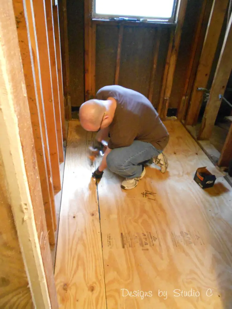 remove replace rotted wood floor adding screws