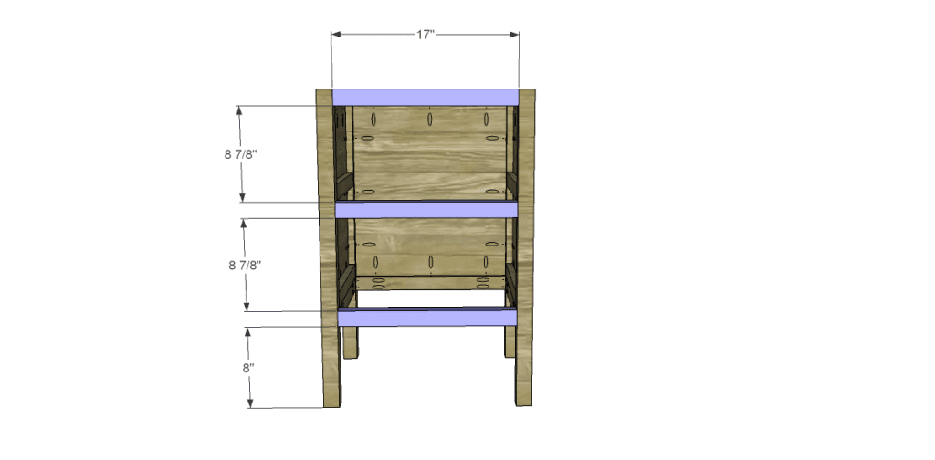 free plans to build a sereno desk_Front Stretchers