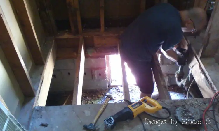 remove replace rotted wood floor remove