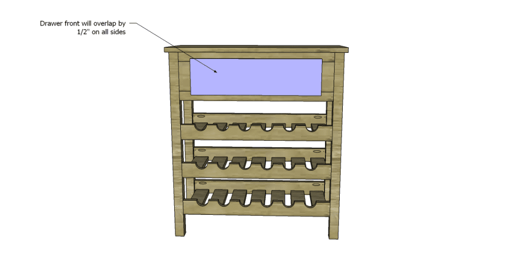 free plans to build a joss main inspired julius wine table_Drawer Front
