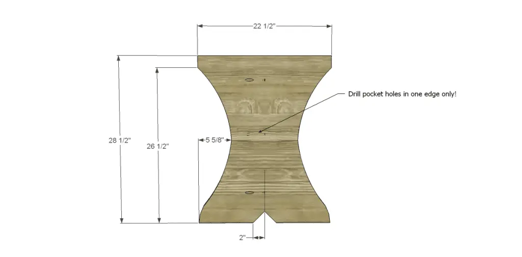 free plans to build a curvy dining table_Leg