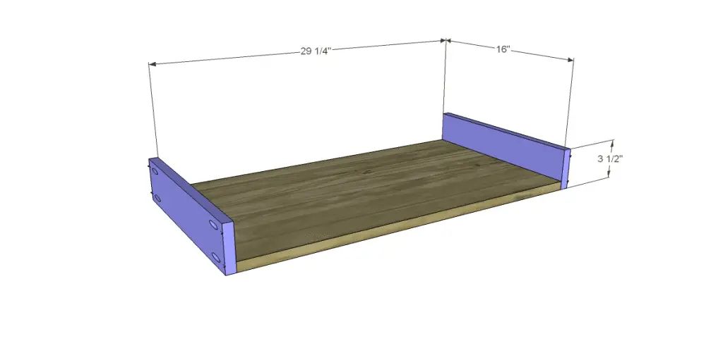 free plans to build a Mariposa Media Console_Drawer BS
