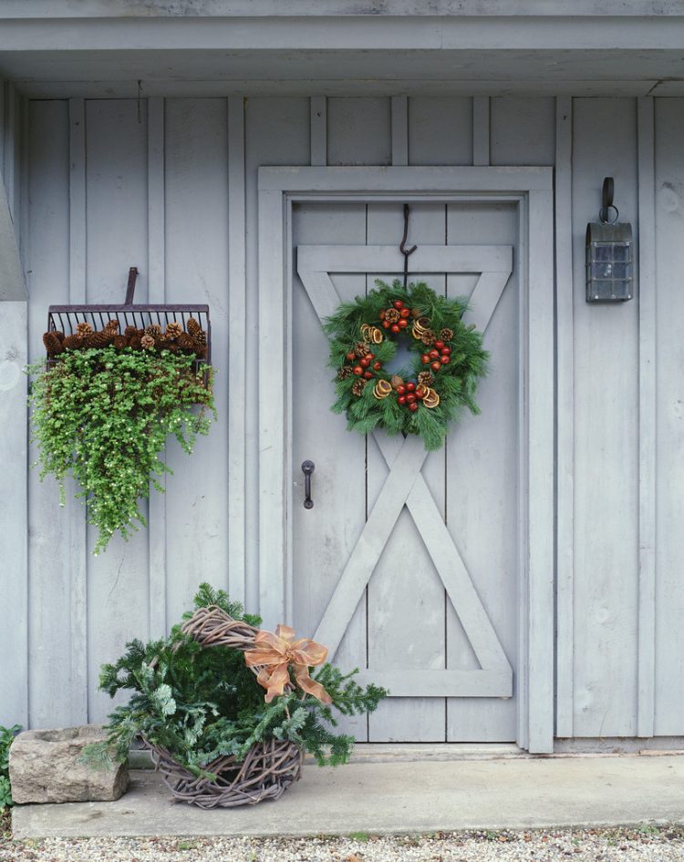 space saving doors Christmas Wreath on Door