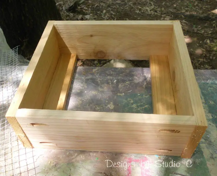 use old drawer boxes for planters assembled boxes