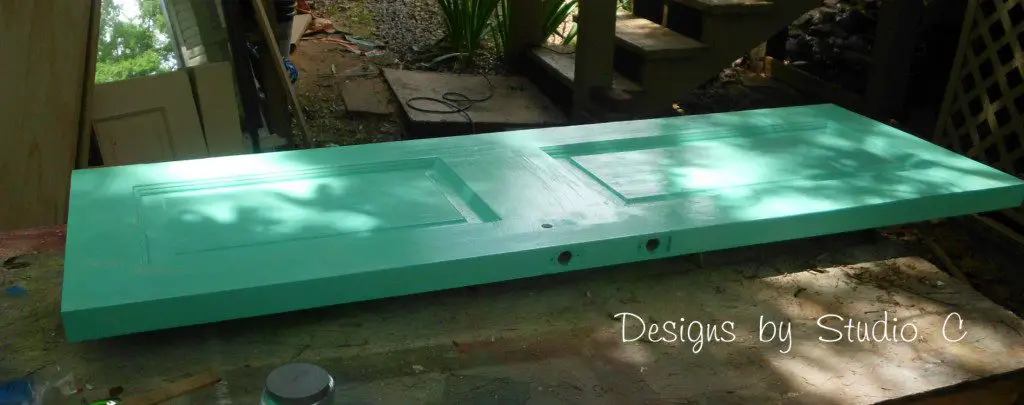  how to build a bench using an old door SANY2237