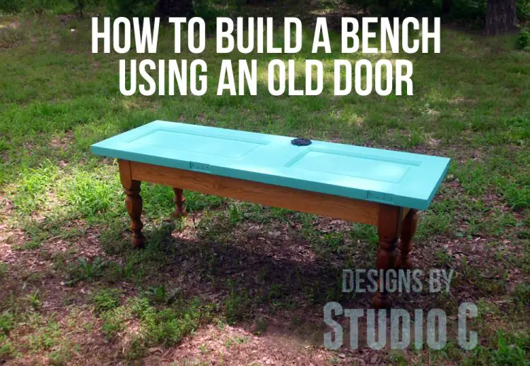  how to build a bench using an old door SANY2238