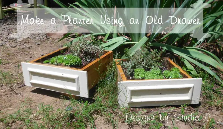 use old drawer boxes for planters