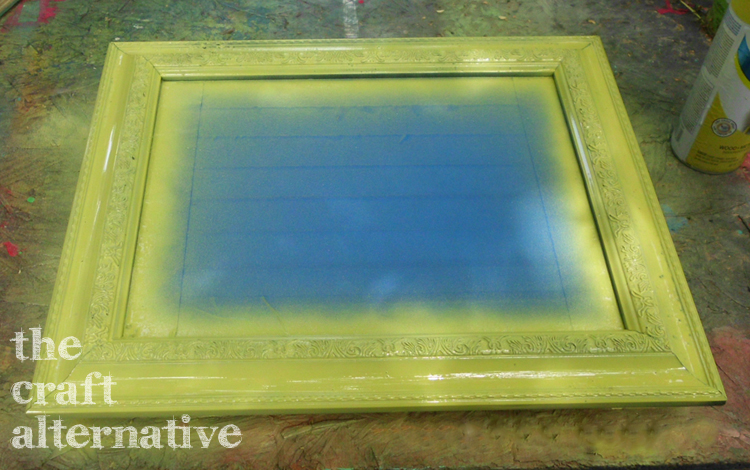 Quick and Cute Mirror Update two coats of paint