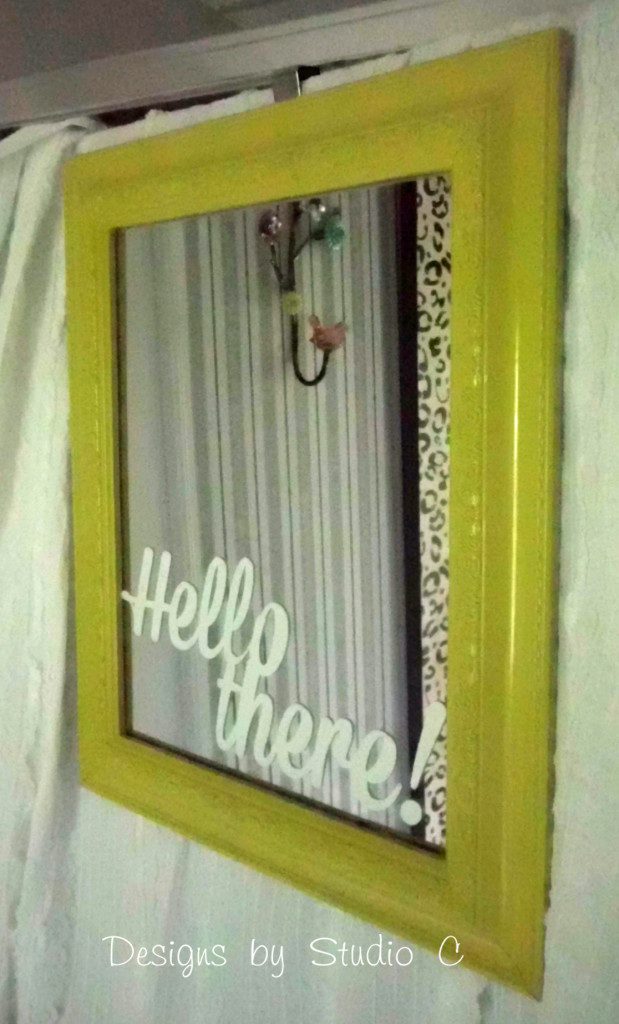 Quick and Cute Mirror Update vinyl lettering