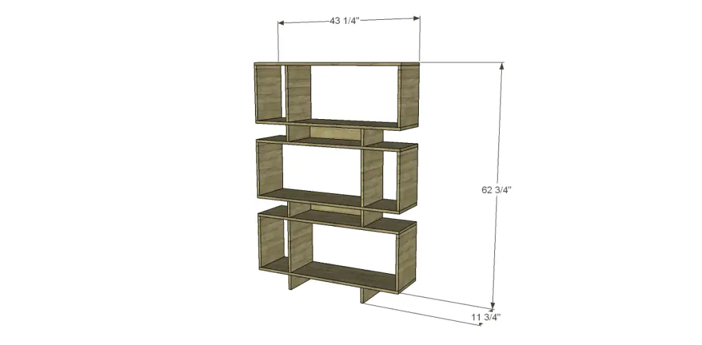 free DIY woodworking plans to build a blonde bookcase