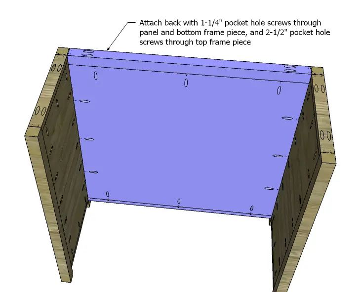 free DIY woodworking plans to build a plain dresser_Back 2