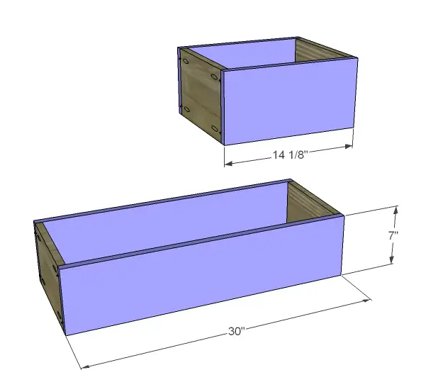 free DIY woodworking plans to build a plain dresser_Drawer FB