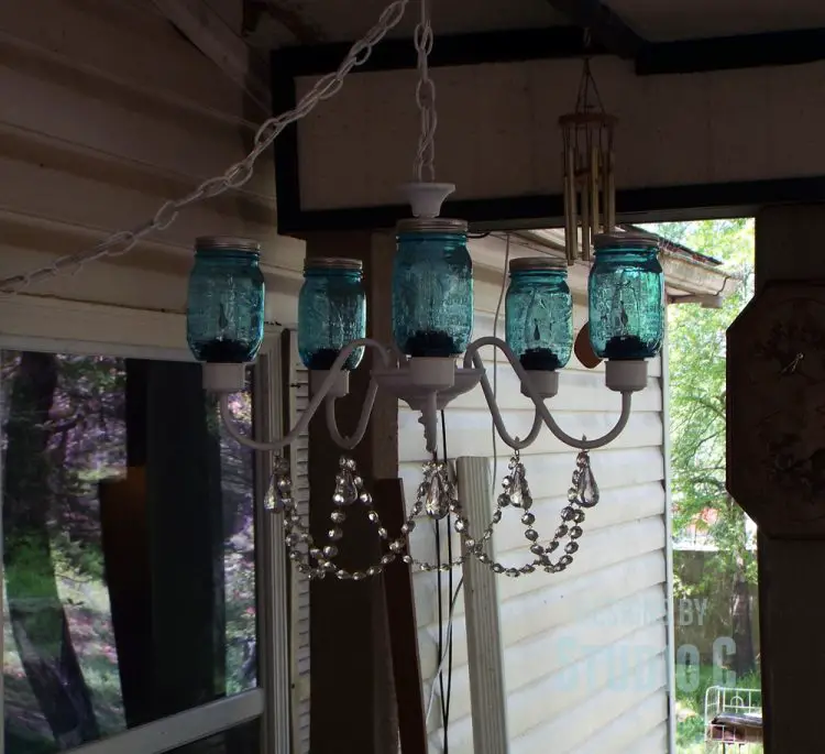 spectacular chandelier makeover hanging