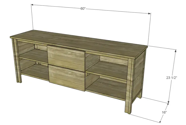 free DIY woodworking plans to build a roland media stand