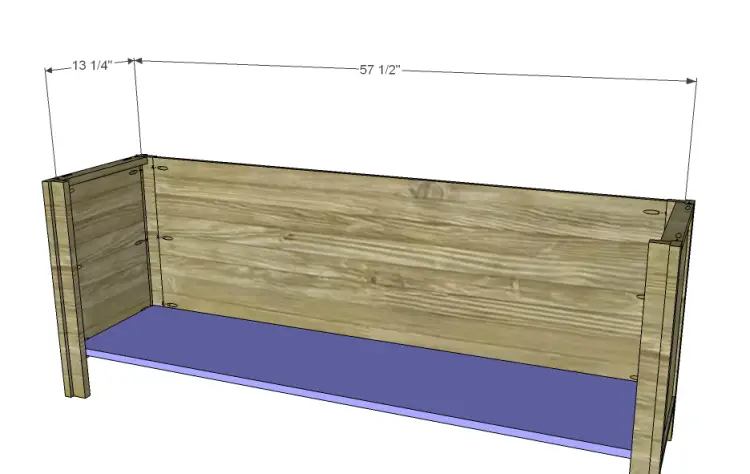 free DIY woodworking plans to build a roland media stand_Bottom