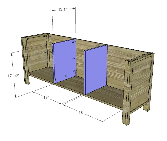 free DIY woodworking plans to build a roland media stand_Dividers