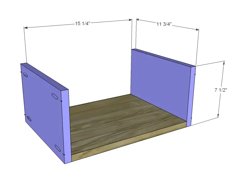 free DIY woodworking plans to build a roland media stand_Drawer BS