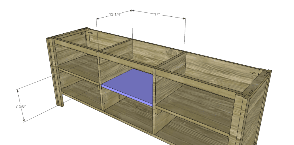 free DIY woodworking plans to build a roland media stand_Drawer Divider