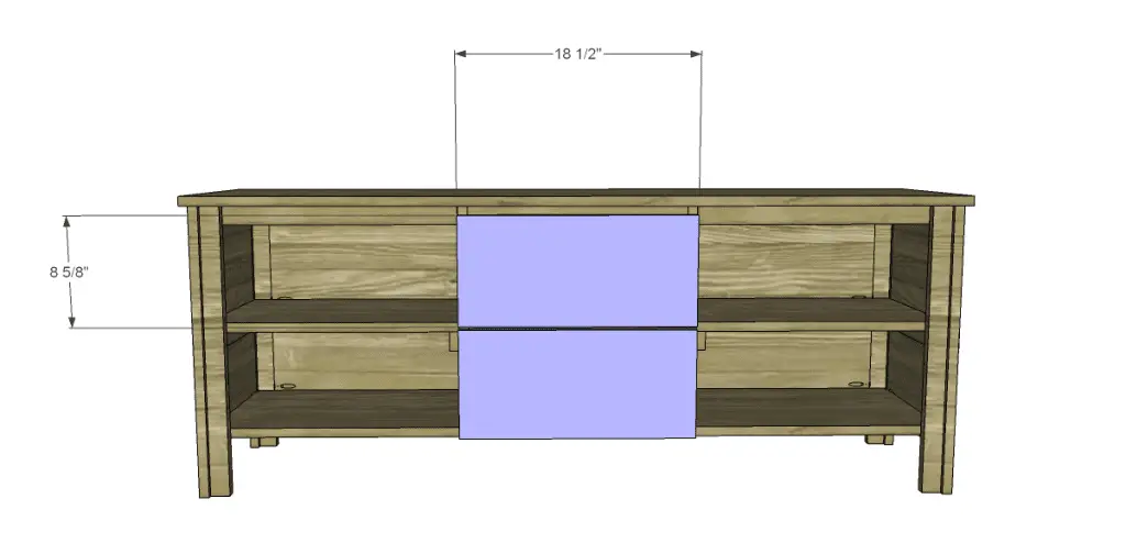 free DIY woodworking plans to build a roland media stand_Drawer Fronts