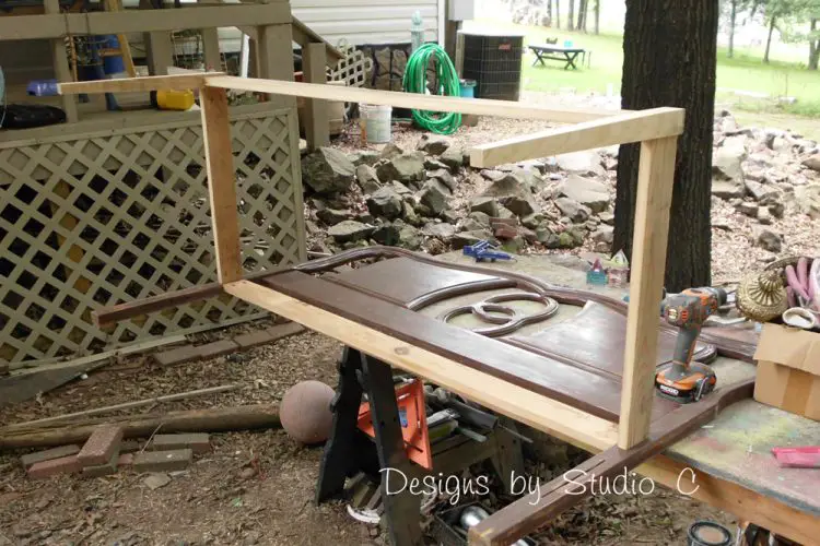 How to Build a Bench Using an Old Headboard 5