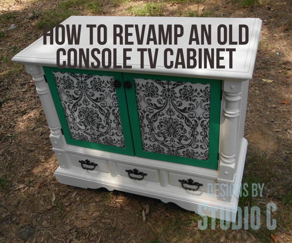 how to revamp an old console tv cabinet