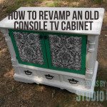 how to revamp an old console tv cabinet