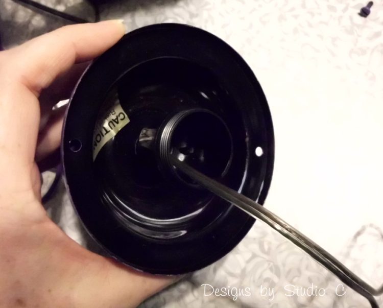 how to rewire a light fixture to use a plug SANY2430