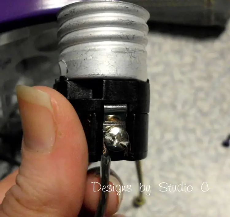 how to rewire a light fixture to use a plug SANY2432