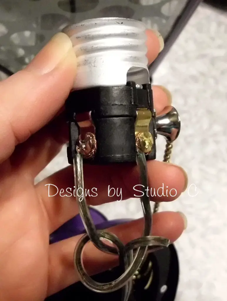 how to rewire a light fixture to use a plug SANY2433