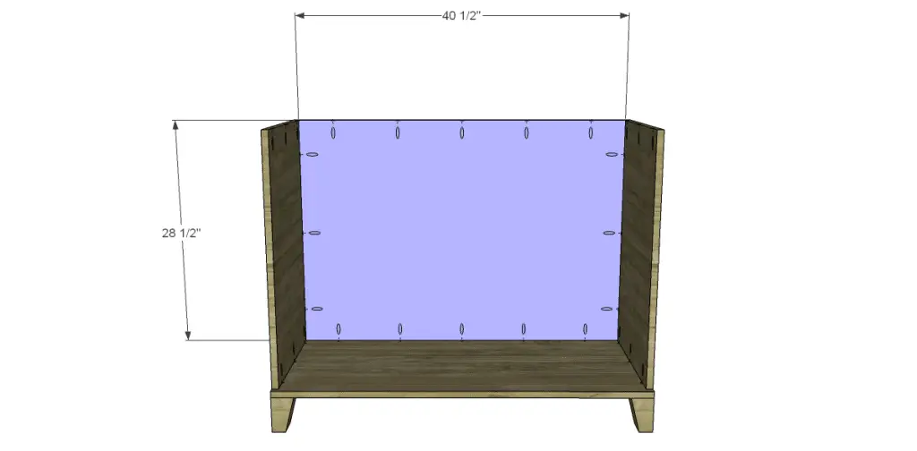 free DIY woodworking plans to build a two door sideboard_Back