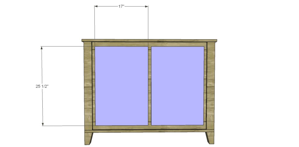 free DIY woodworking plans to build a two door sideboard_Doors