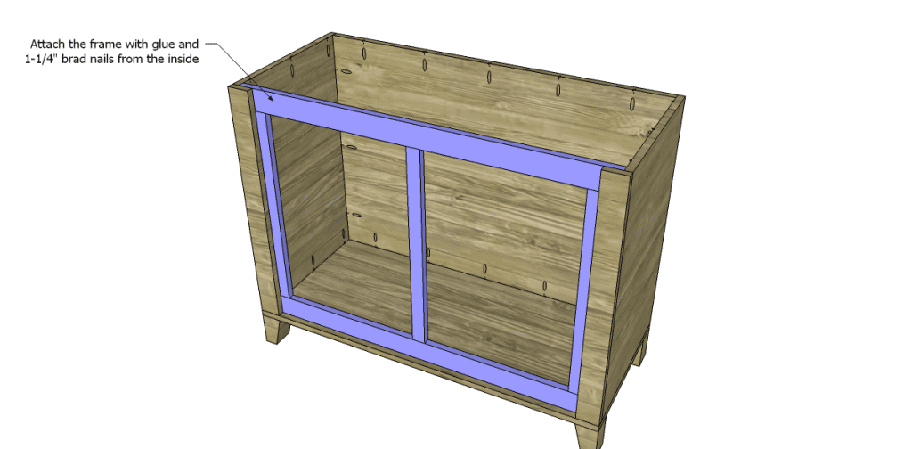 free DIY woodworking plans to build a two door sideboard_Frame 2
