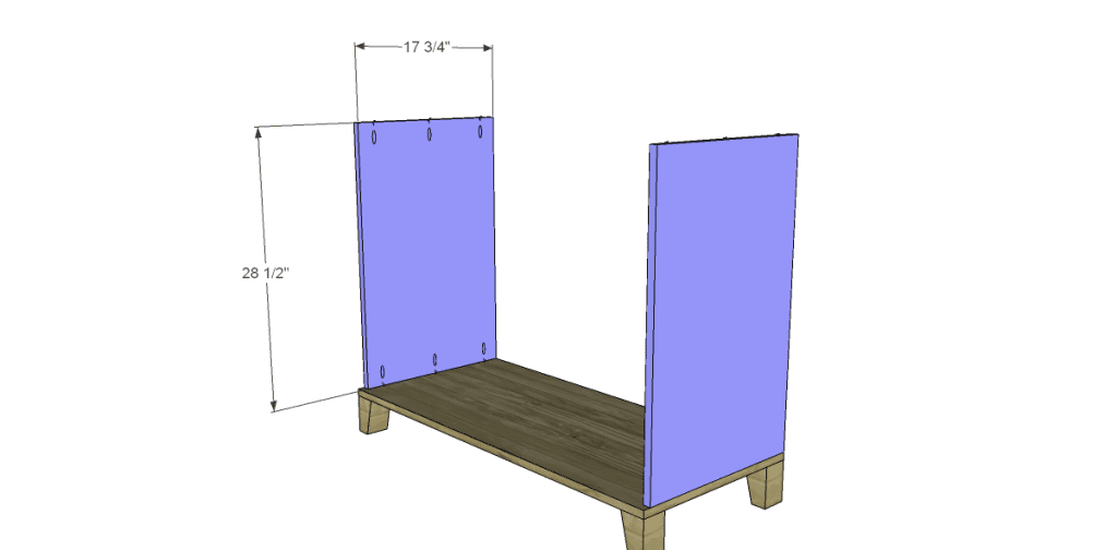 free DIY woodworking plans to build a two door sideboard_Sides