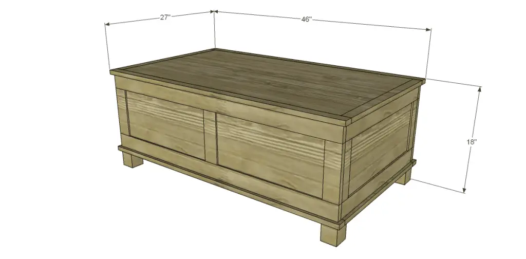 Build a Paneled Trunk dimensions