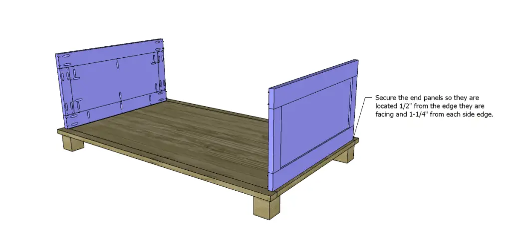 free DIY woodworking plans to build a paneled trunk_Ends 2