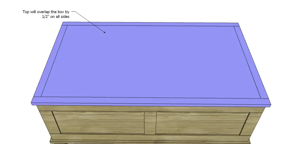 free DIY woodworking plans to build a paneled trunk_Top