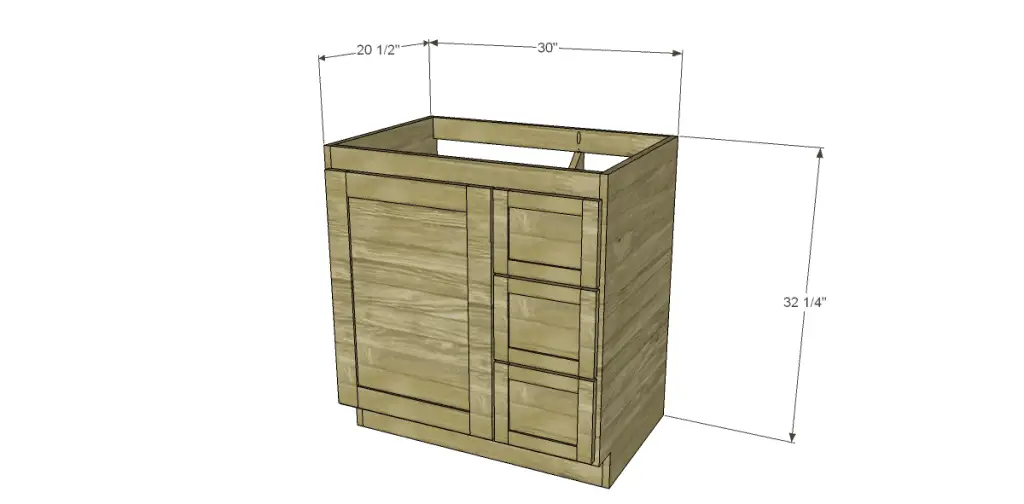 free DIY woodworking plans to build a custom bath vanity