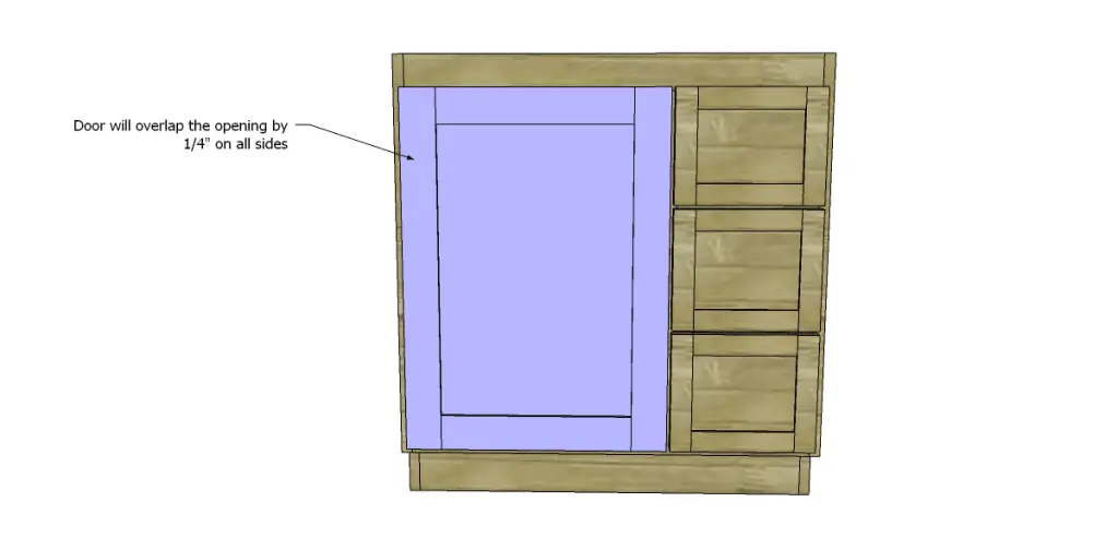 free DIY woodworking plans to build a custom bath vanity_Door 2