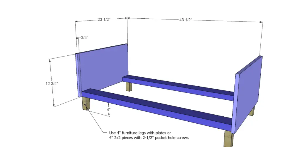 free DIY woodworking plans to build a large armoire_Base