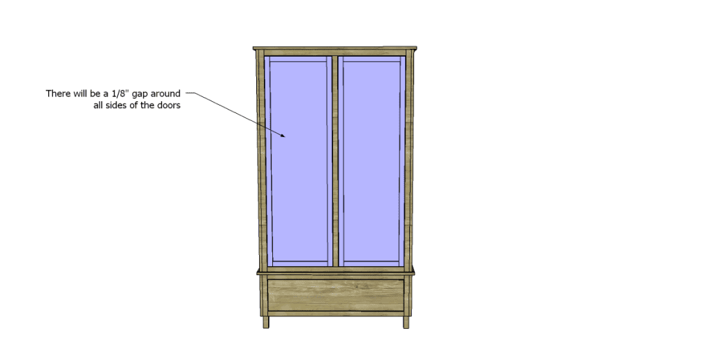 free DIY woodworking plans to build a large armoire_Doors 2