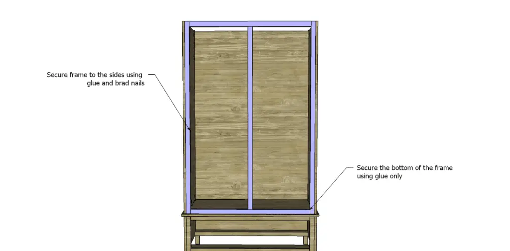 free DIY woodworking plans to build a large armoire_Front Frame 2