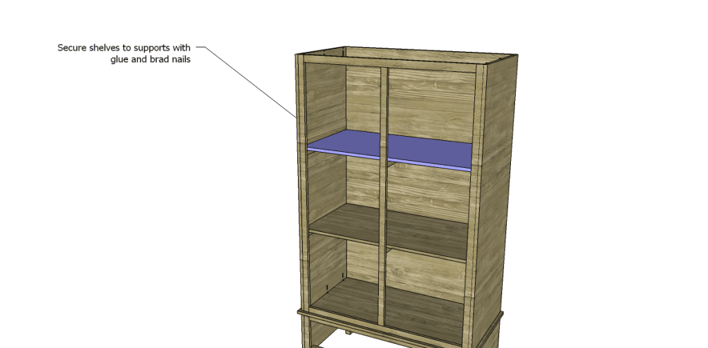 free DIY woodworking plans to build a large armoire_Shelves 2