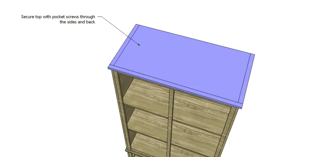 free DIY woodworking plans to build a large armoire_Top 2