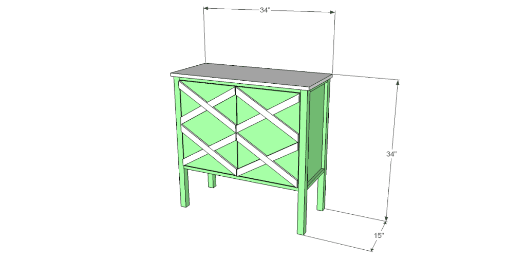  free DIY woodworking plans to build a criss cross cabinet