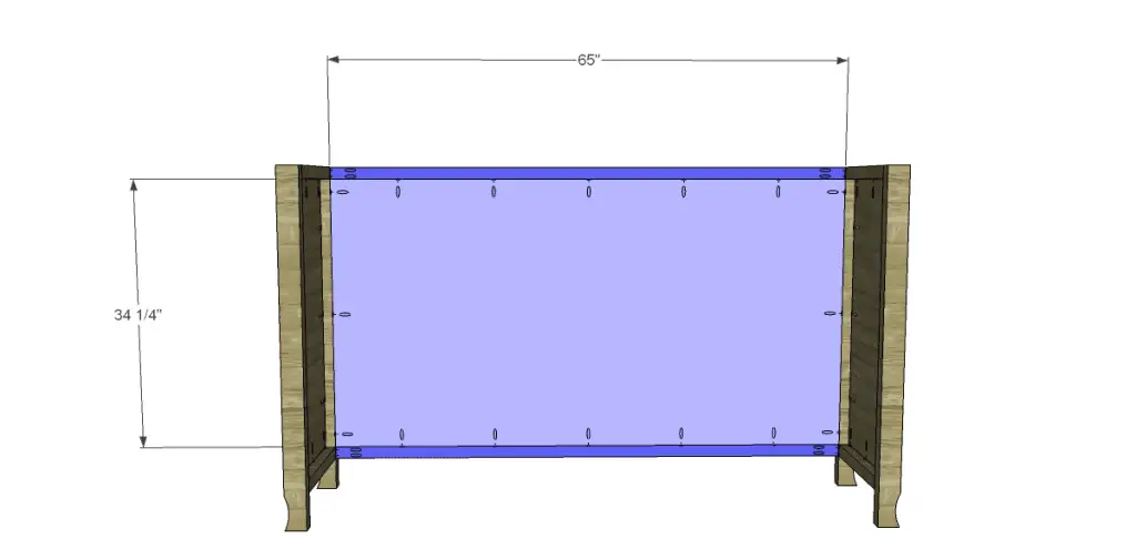 free DIY woodworking plans to build a glass door cabinet_Back
