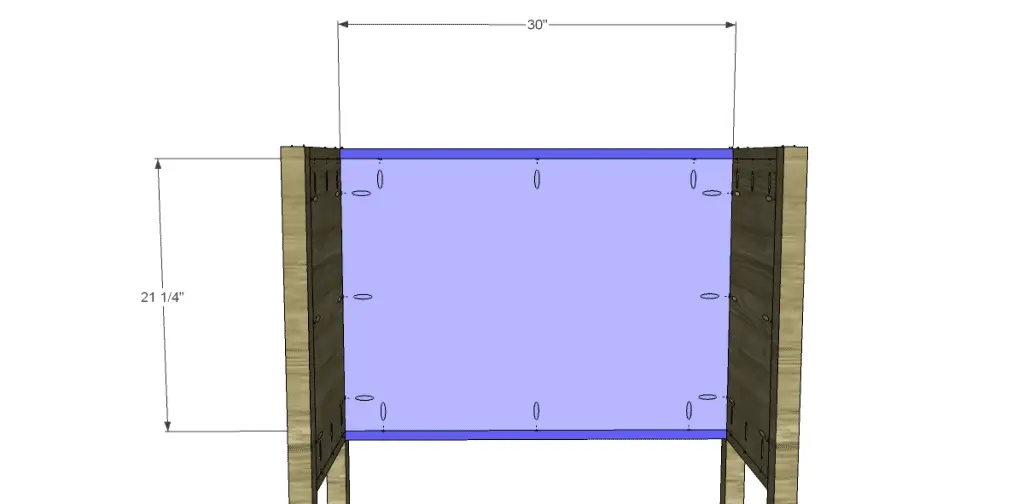  free DIY woodworking plans to build a criss cross cabinet_Back