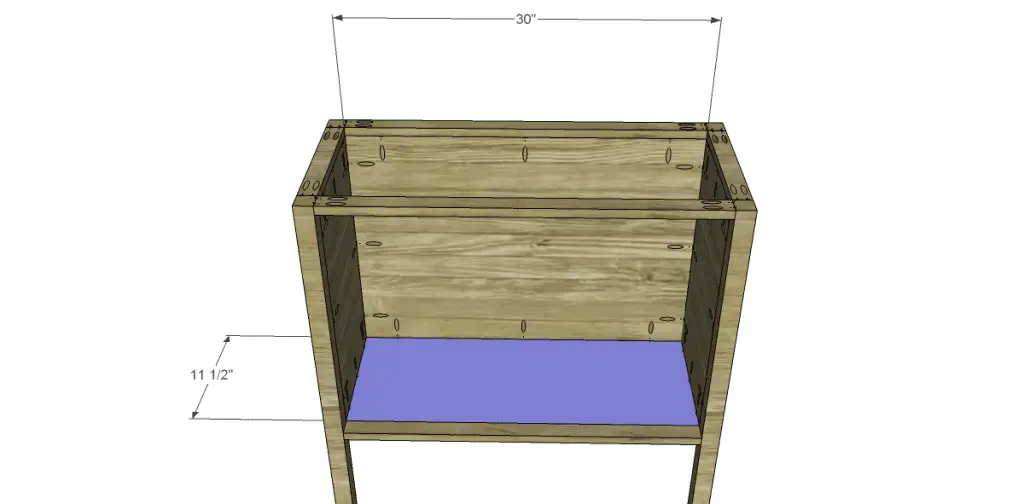  free DIY woodworking plans to build a criss cross cabinet_Bottom